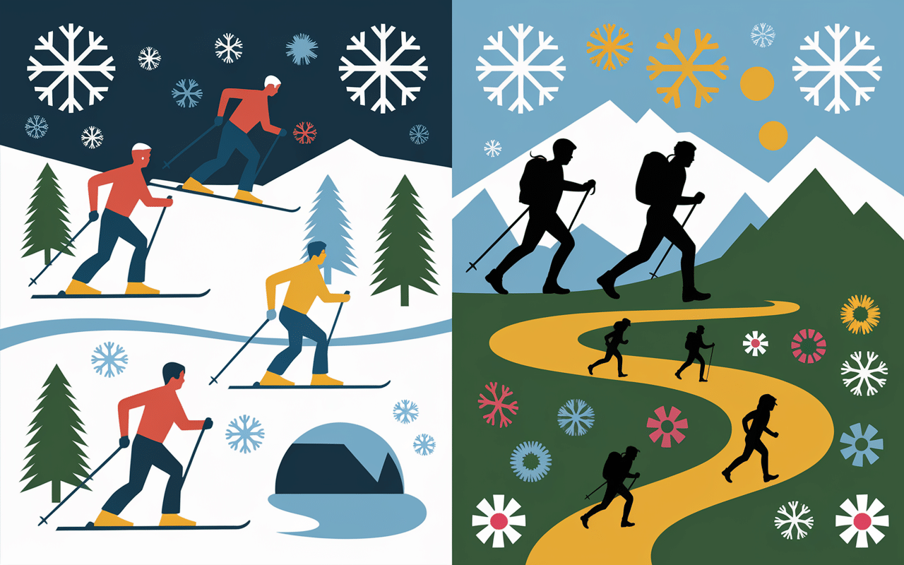 Activités mont serein hiver ski été randonnée VTT