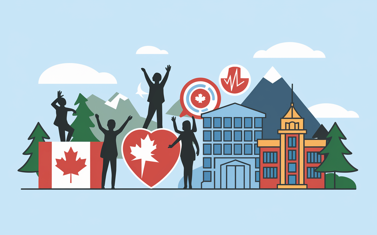 Illustration des avantages de vivre au Canada