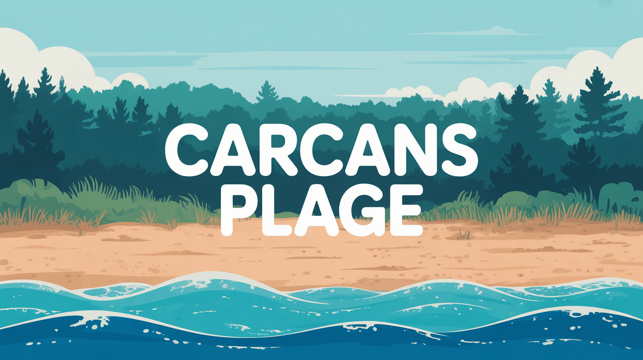 vue panoramique de carcans plage avec sable et pins