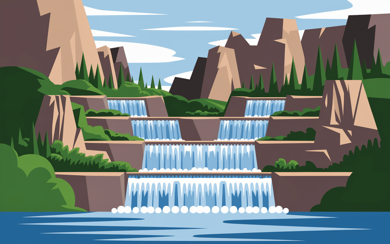 Illustration des cascades du Hérisson