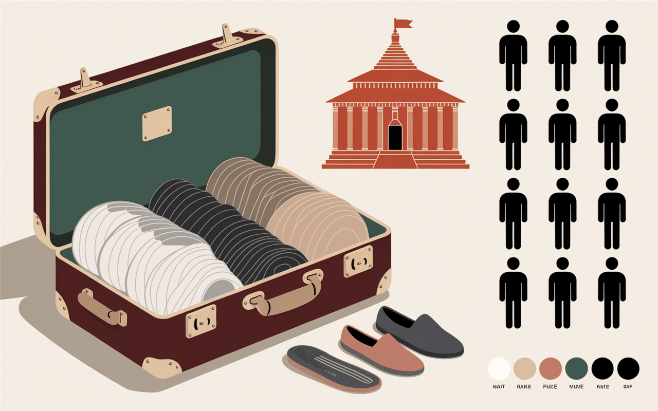 Valise avec vêtements neutres pour la Thaïlande