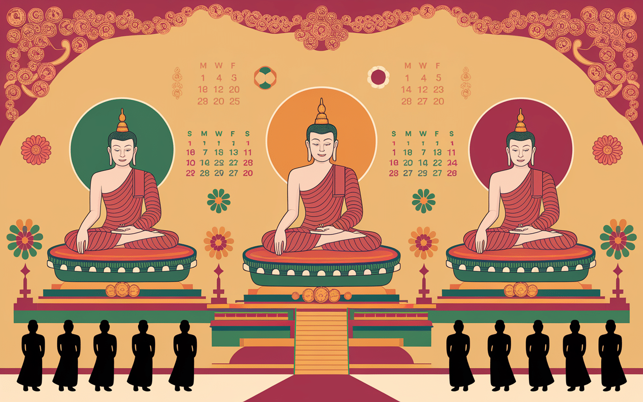 Temple bouddhiste Thaïlande et symbolisme des couleurs