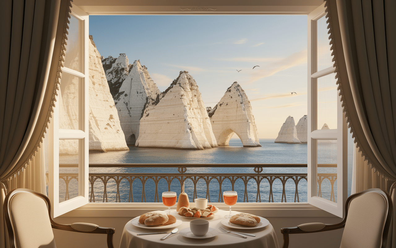 Chambre avec vue sur falaises Étretat