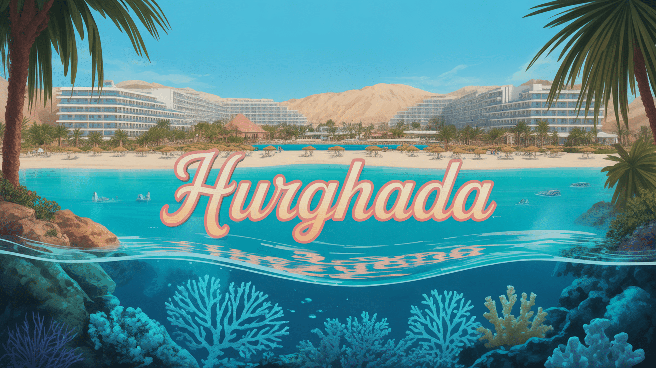 Vue panoramique Hurghada paradis tropical