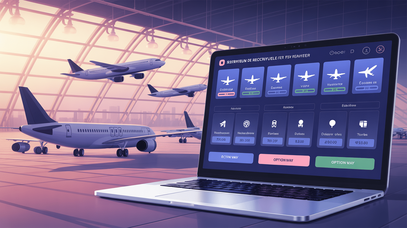 Illustration d'une interface de réservation Option Way
