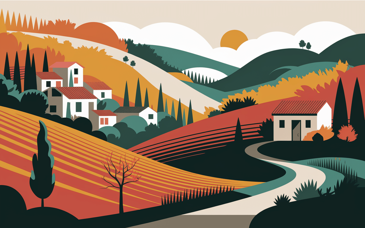 Paysage européen automnal octobre