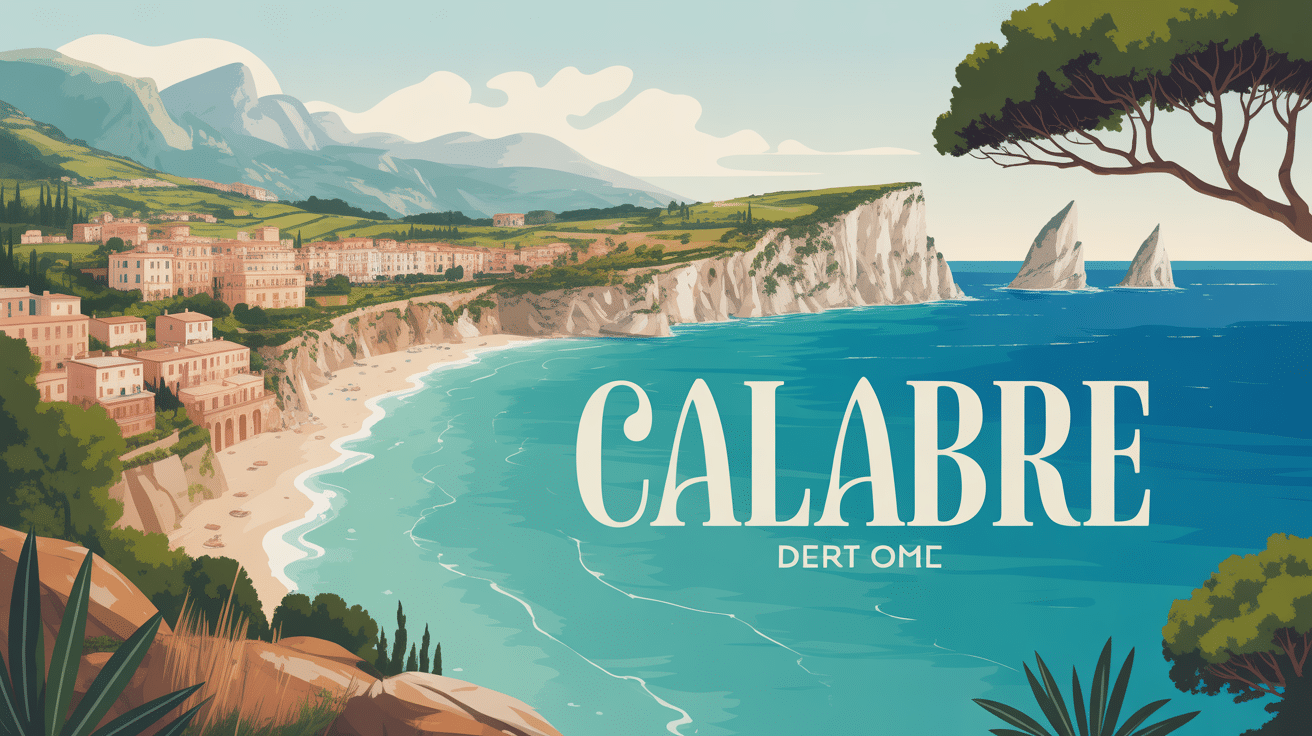 Vue artistique de la côte calabraise