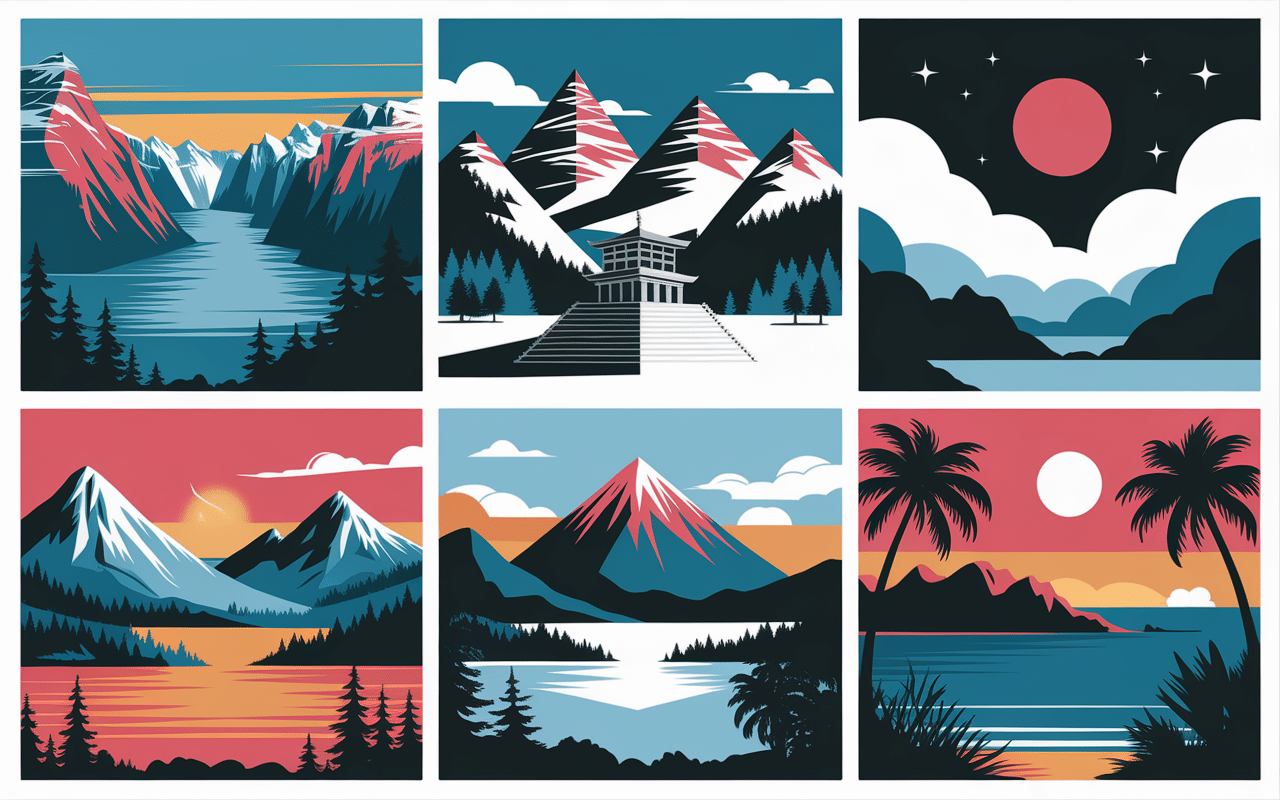 Paysages iconiques des pays en N