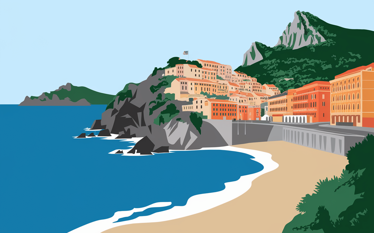 Ville sur falaise en Calabre