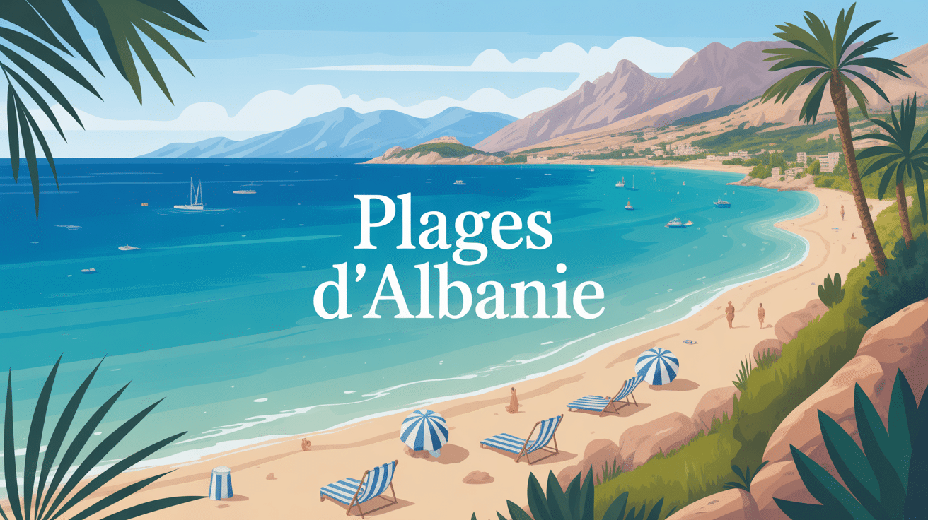 vue panoramique albanie plage eau turquoise