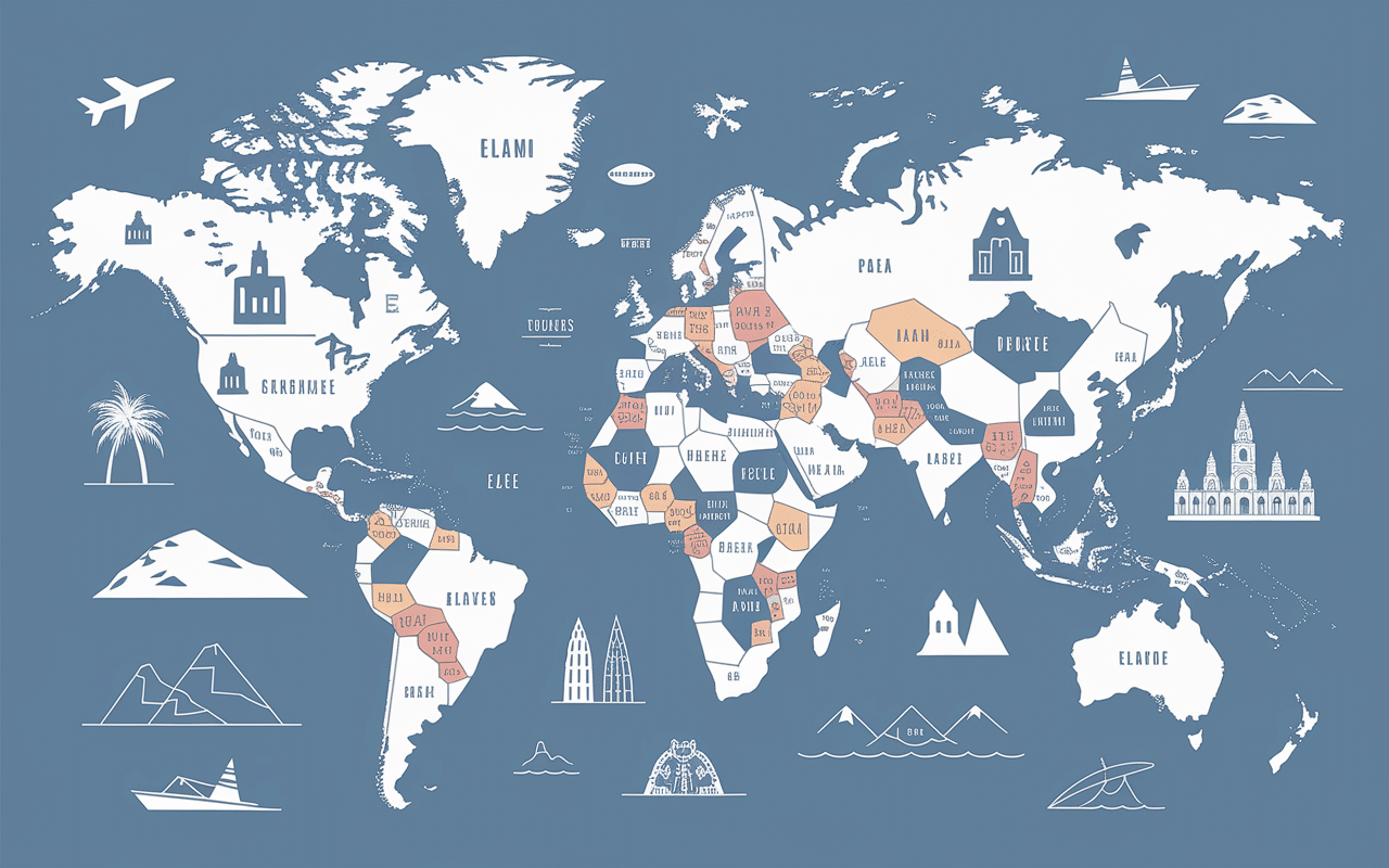 carte destinations auchan voyages epingles monuments