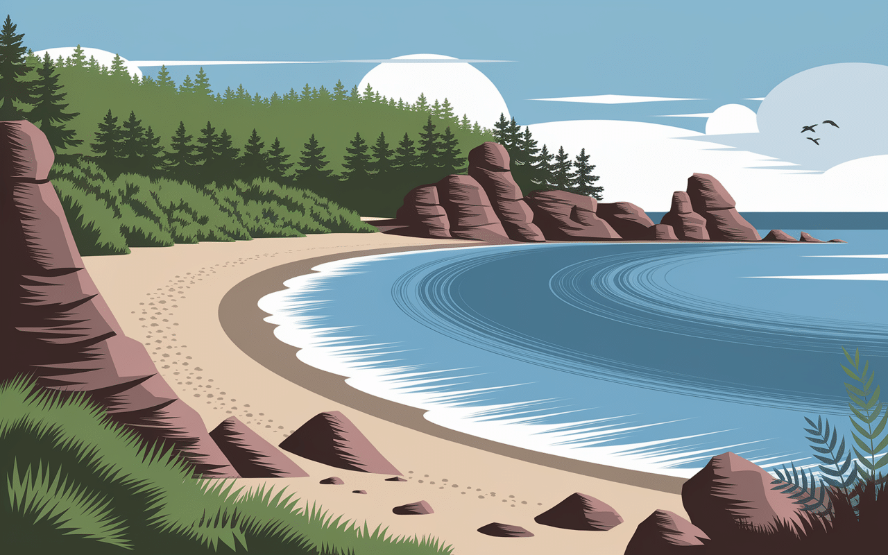 Plage naturelle golden bay sable doré