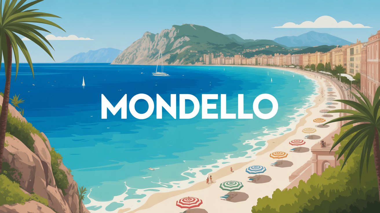 vue panoramique de mondello plage sicile