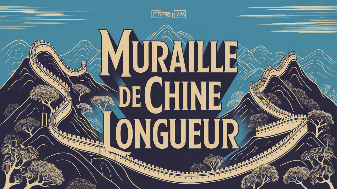 muraille de chine longueur panorama montagnes stylisées