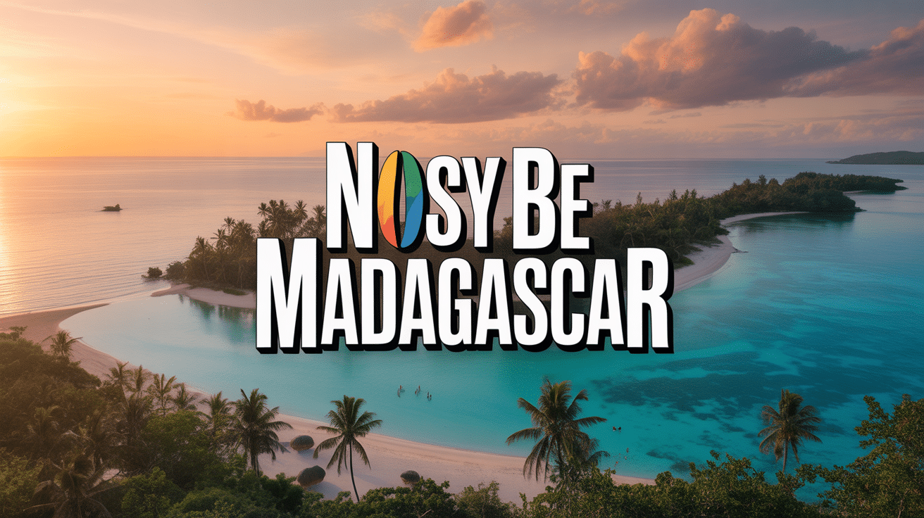 Vue de Nosy Be Madagascar plages paradis coucher soleil