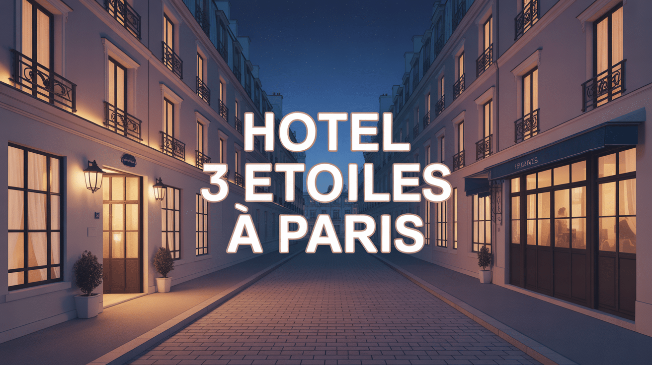façade d'un paris hotel 3 étoiles élégante rue parisienne