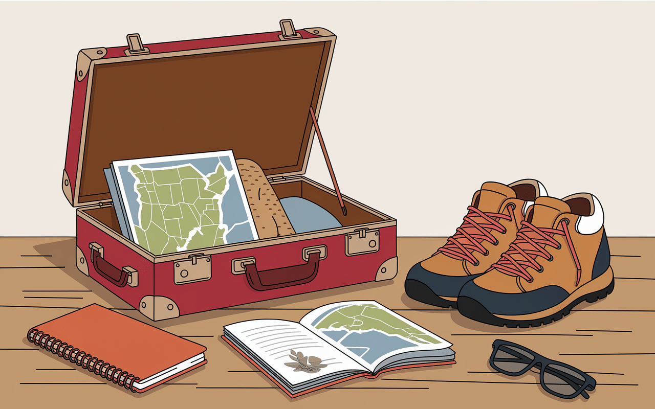 preparation voyage ile de skye valise carte