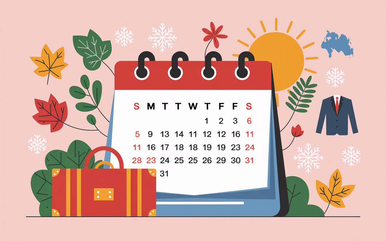 Calendrier saisons Vietnam valise vêtements selon périodes
