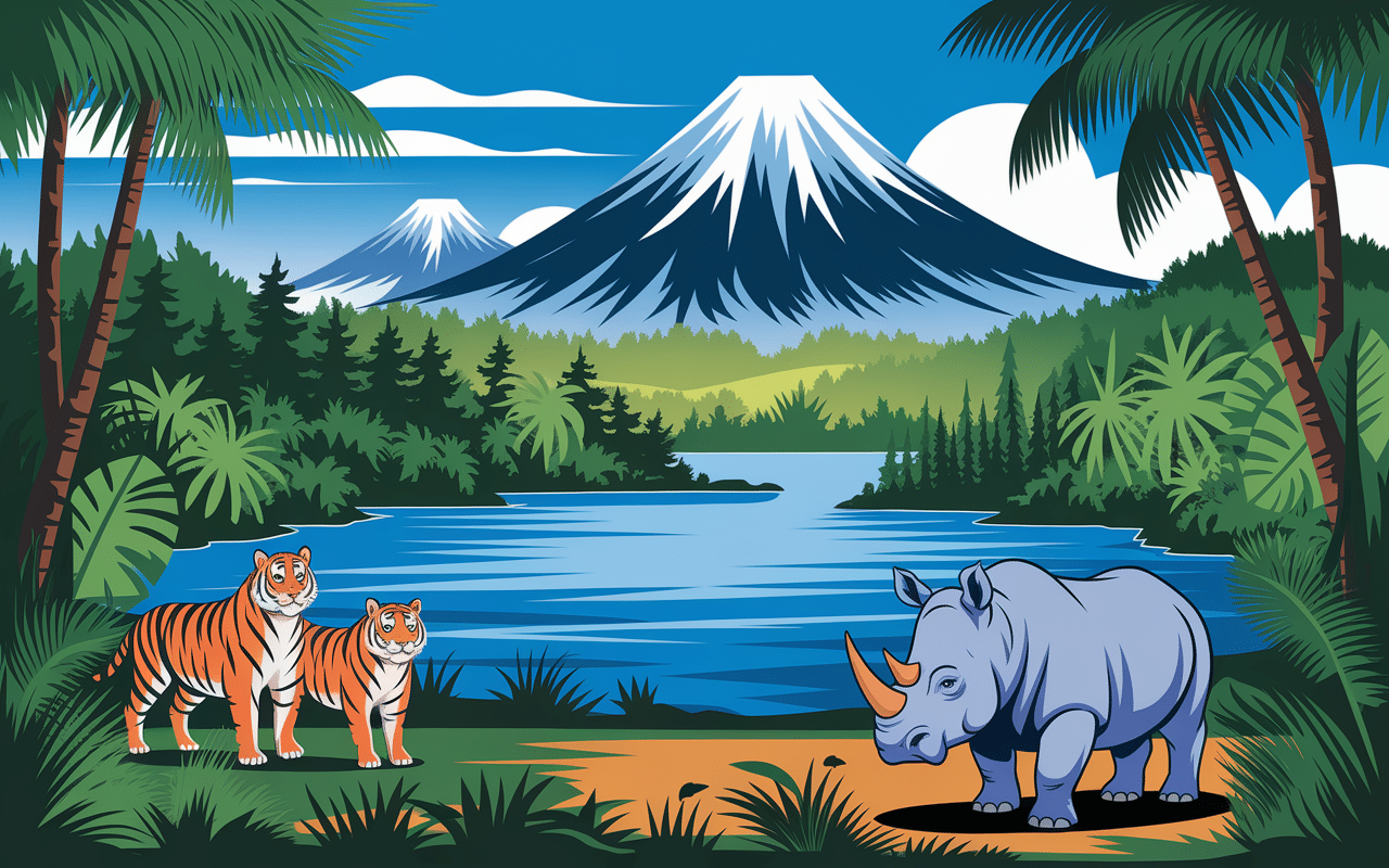 sumatra volcan lac faune tropicale