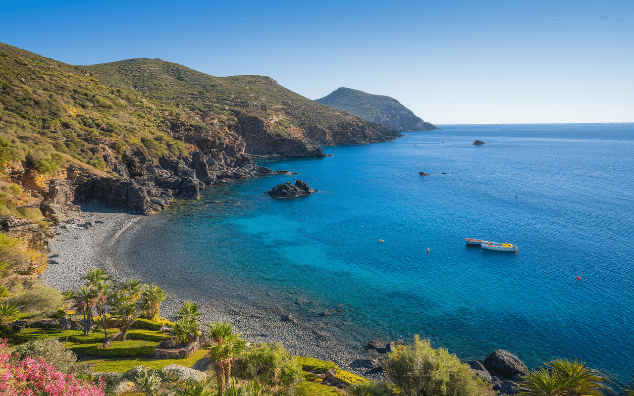 Falaises volcaniques et mer à Acireale