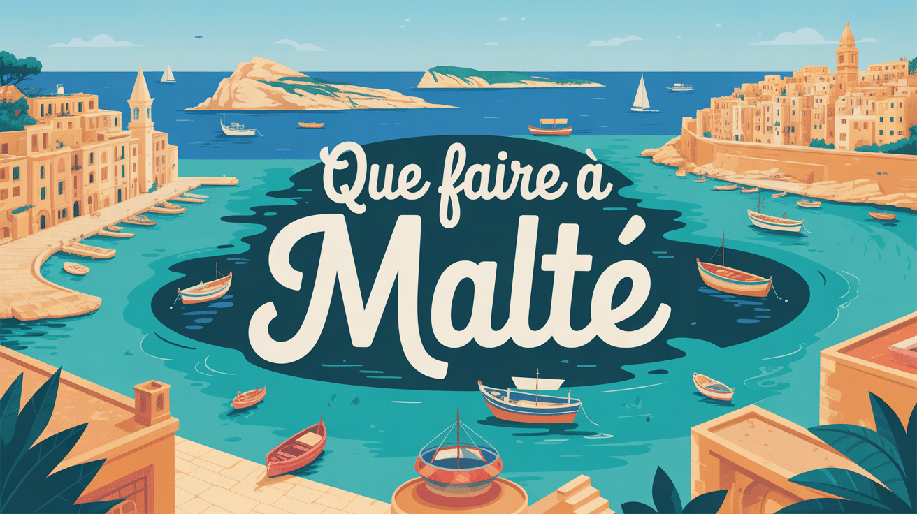 vue panoramique activité malte mer et falaises