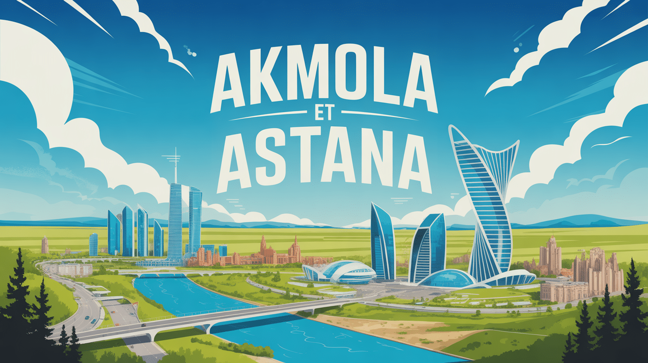 Vue moderne d'akmola astana capitale Kazakhstan