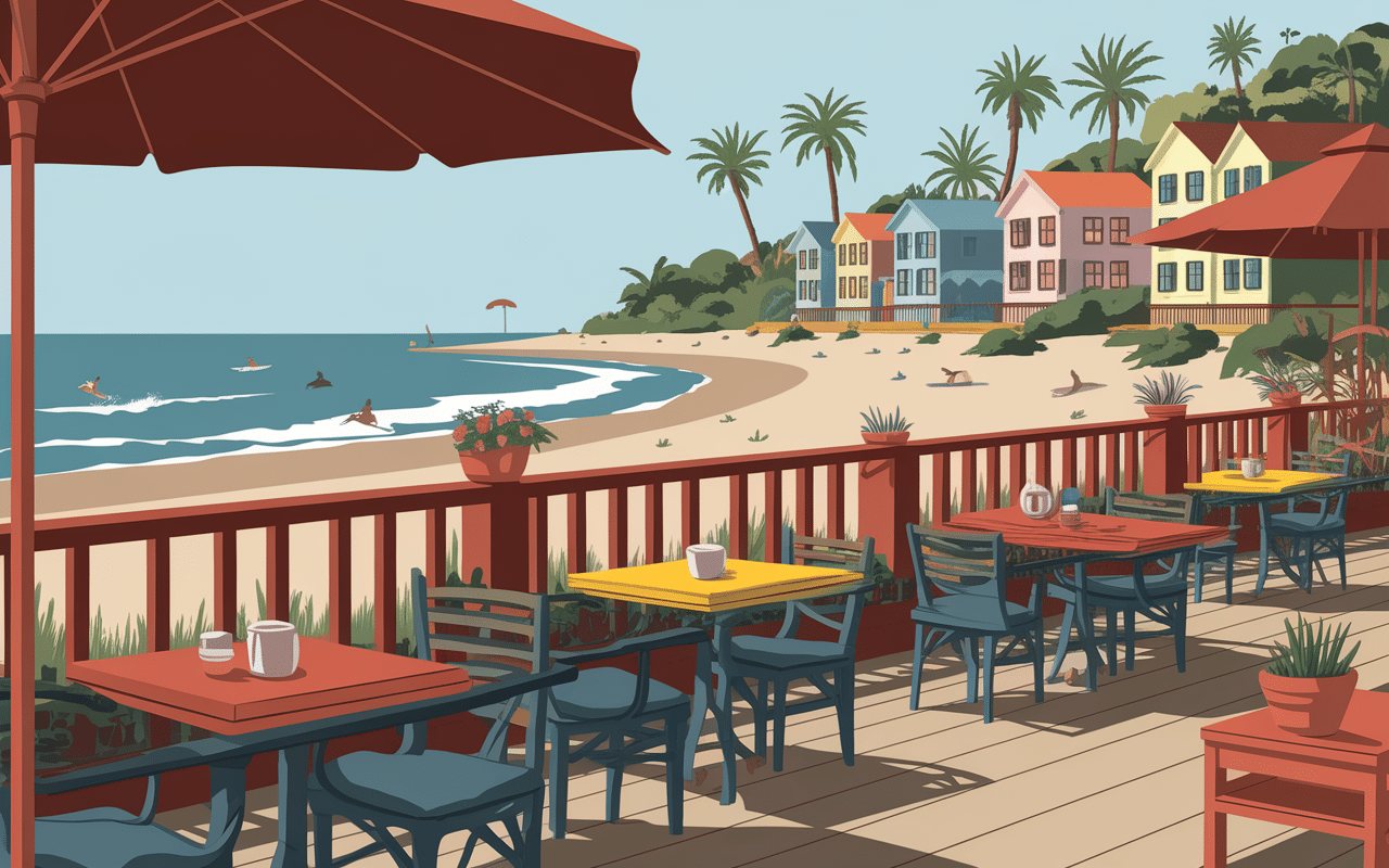 Taghazout Maroc café vue océan ambiance authentique