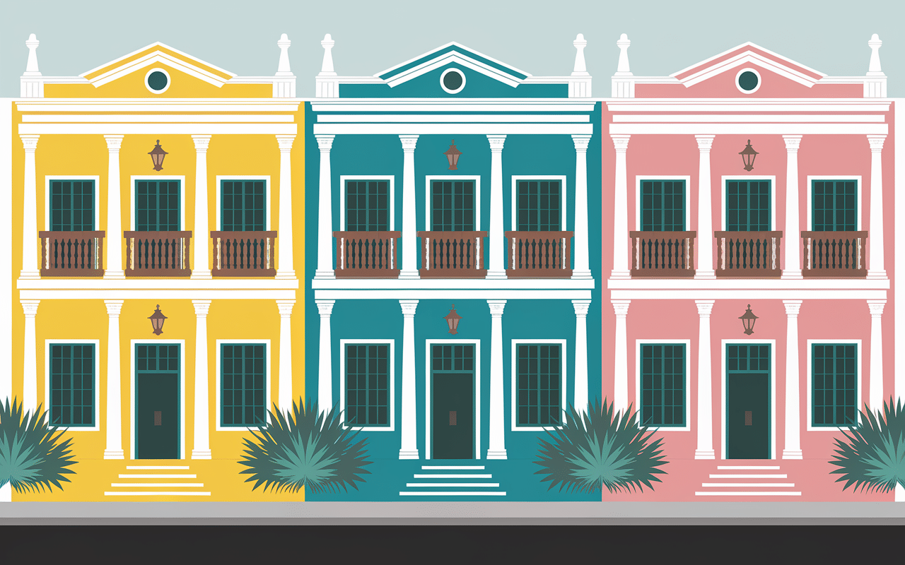 Maisons coloniales colorées à Cartagena Colombia