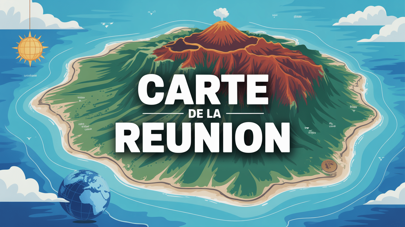 carte reunion vue du ciel montagnes volcan routes