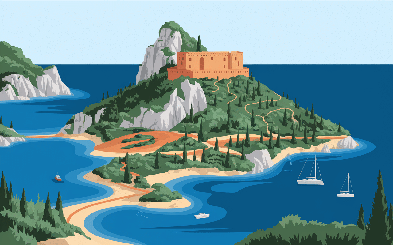 Comino avec lagon bleu et tour historique