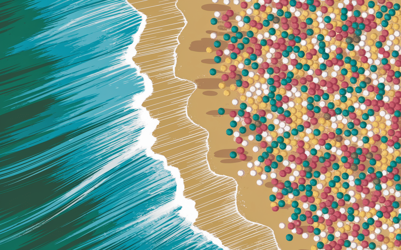 plage de galets et sable côte à côte