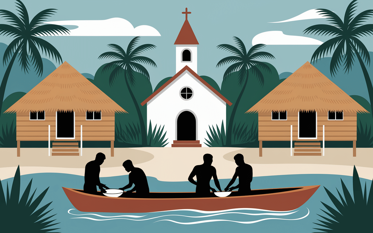 fakarava village traditionnel habitants plage