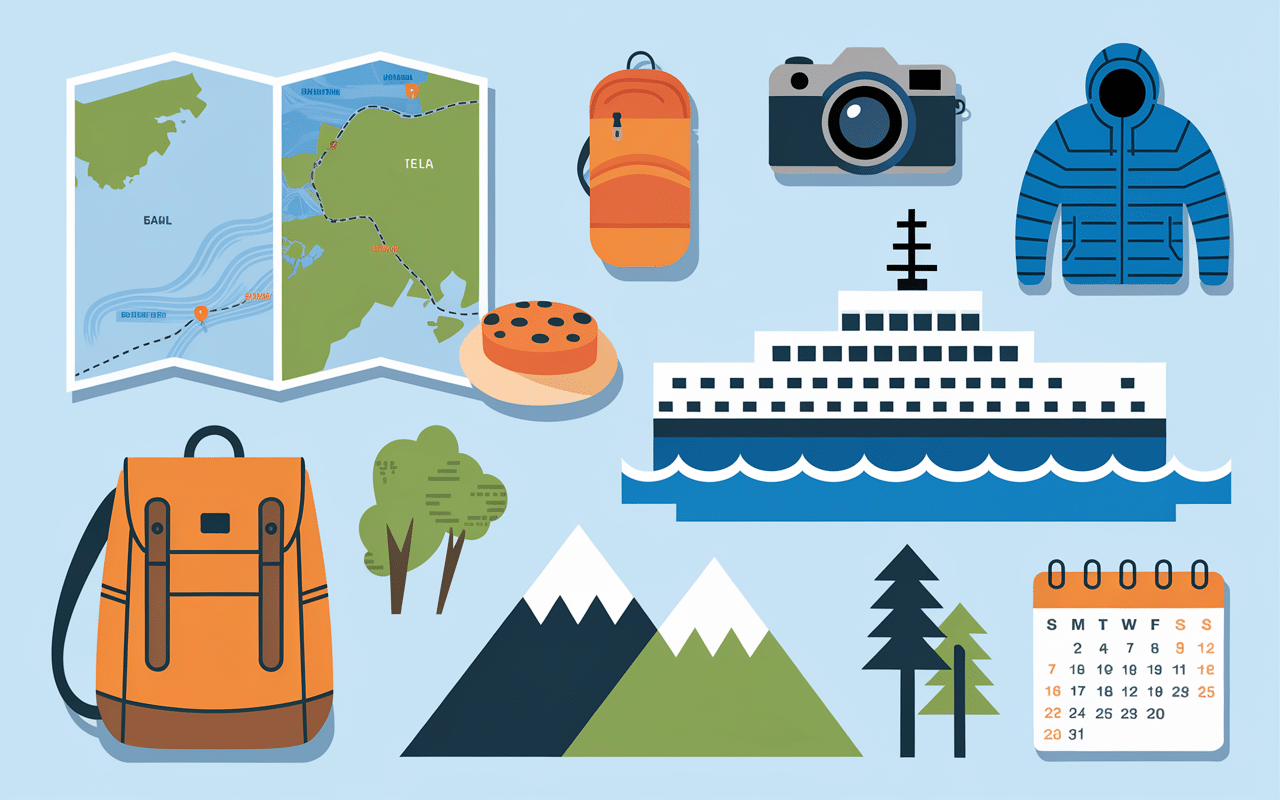 Voyage Geirangerfjord carte ferry randonnée