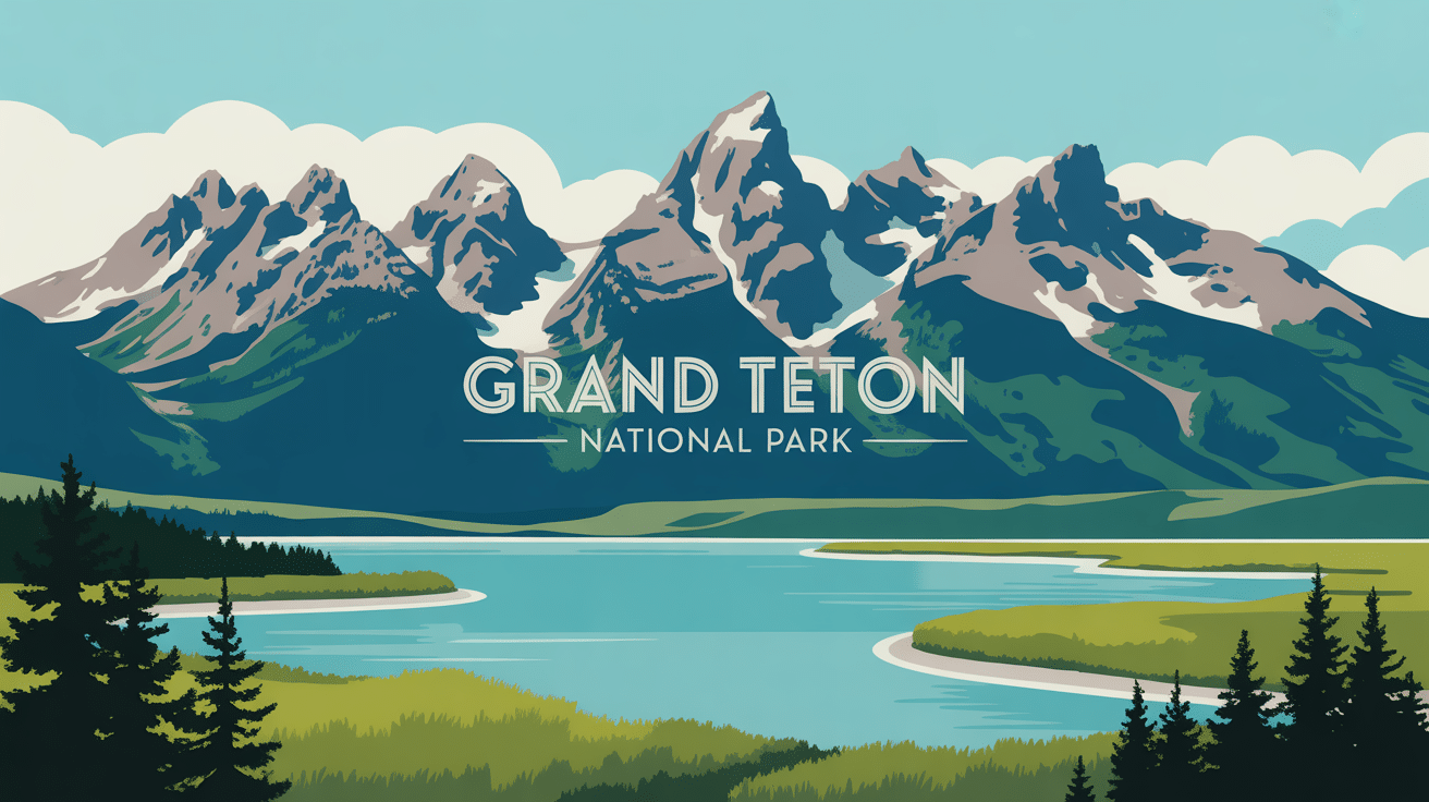 grand teton national park montagnes enneigées lac cristallin