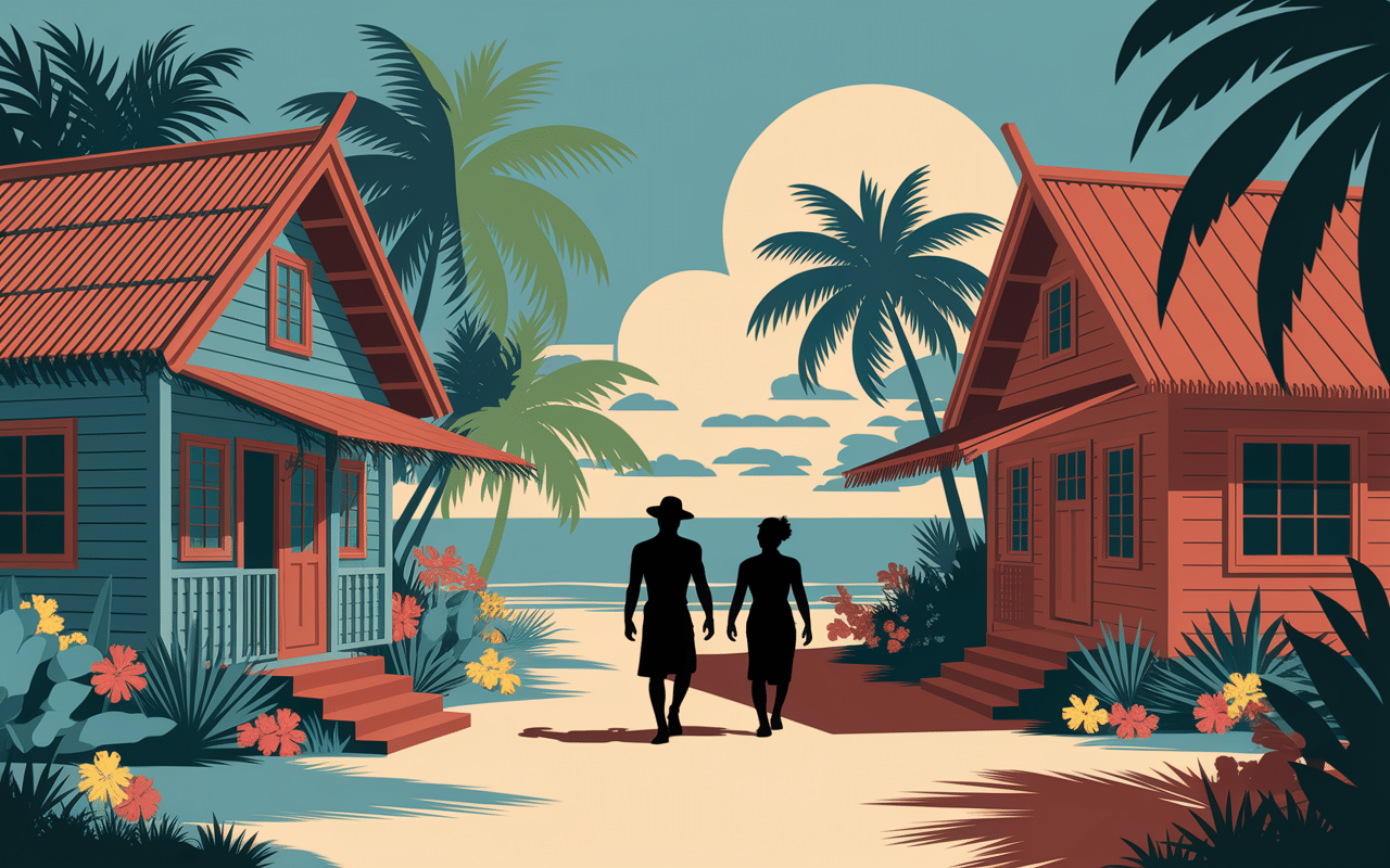 scène village maupiti culture