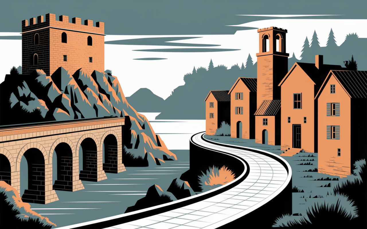 olargues tour pont ruelles