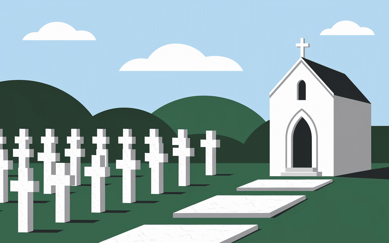 Croix blanches marbre cimetiere americain pelouse verte