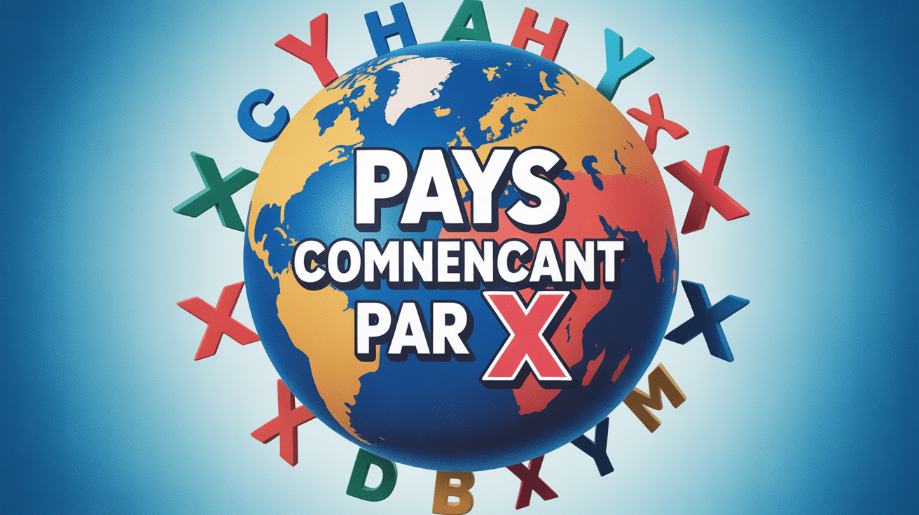 Globe terrestre avec lettre X barrée, pays qui commence par x