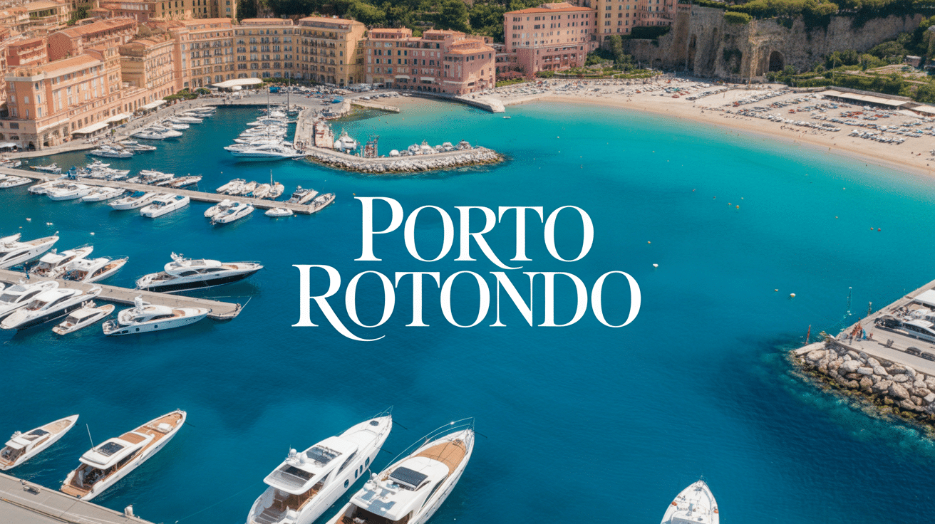 Vue aerienne porto rotondo marina plage