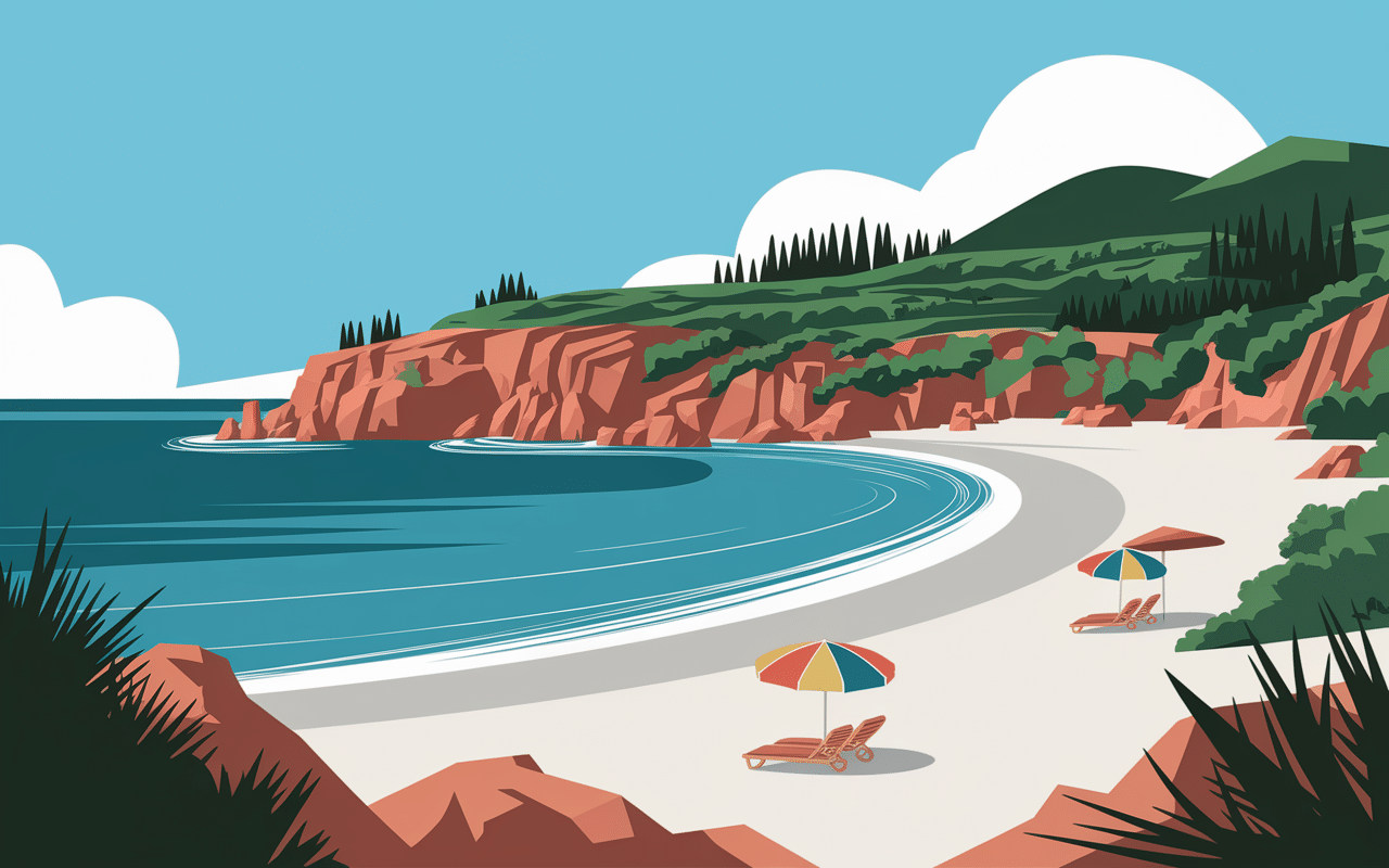 Plage sable turquoise porto rotondo