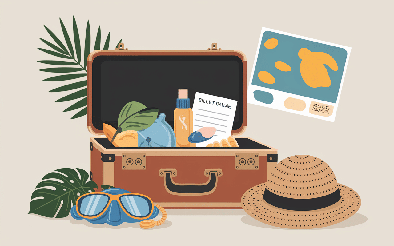 valise et avion voyage tikehau atoll