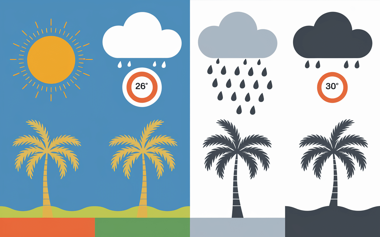 Quand partir à Tahiti météo saison sèche humide