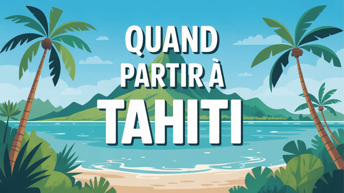 Quand partir à Tahiti vue plage lagon palmiers