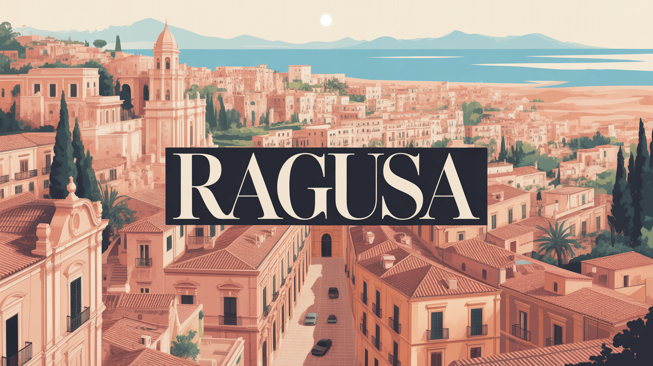 Vue panoramique de Ragusa ville baroque Sicile