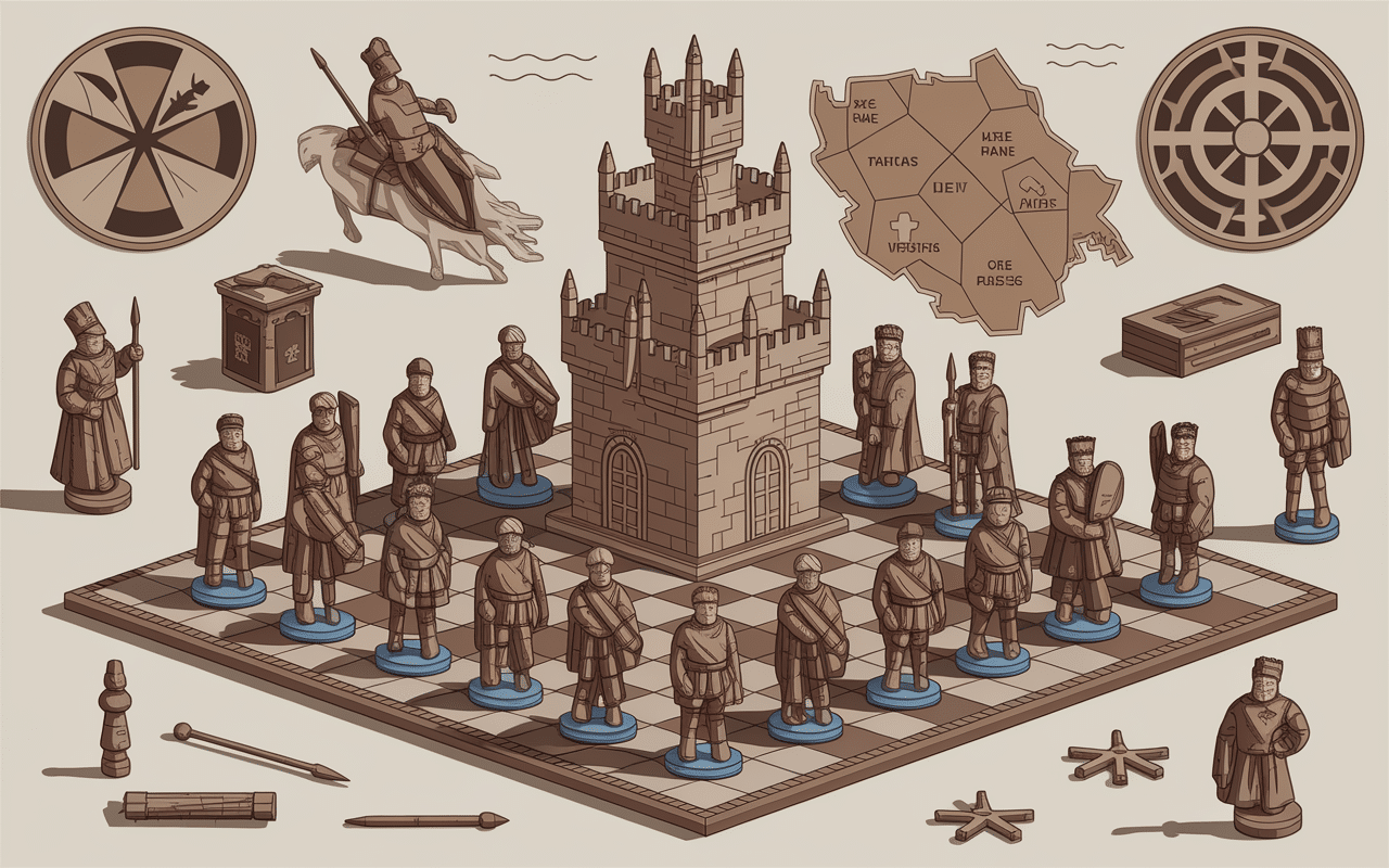 Serdania échiquier stratégie médiévale