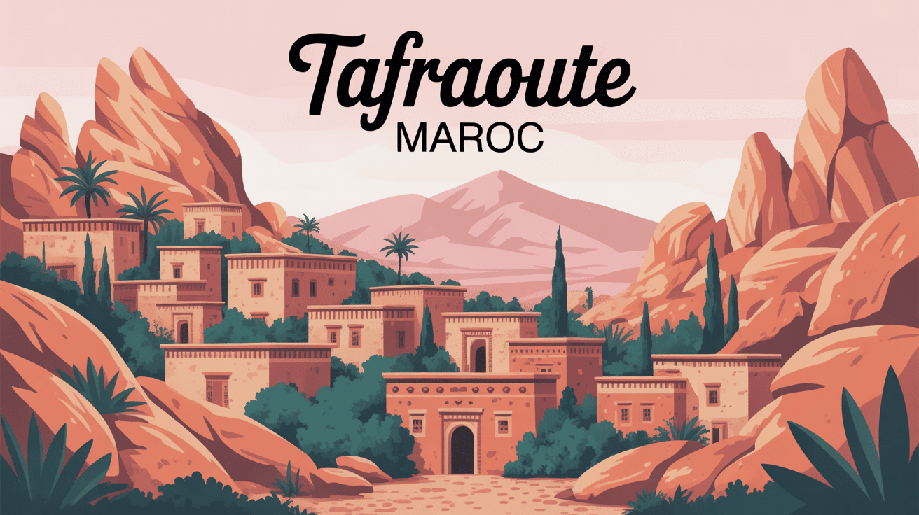tafraoute maroc village berbère montagnes