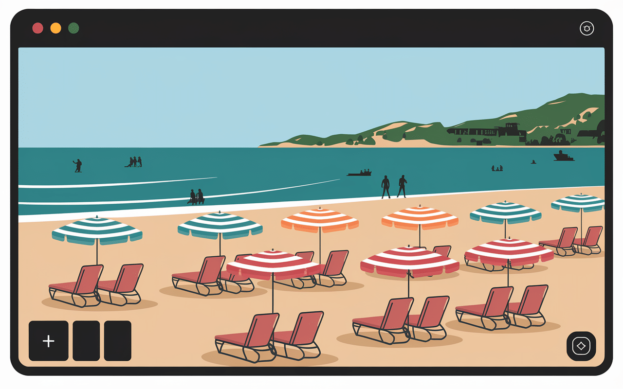 Webcam Le Lavandou vue plage live