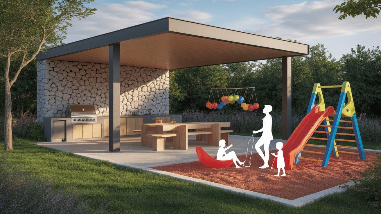 aire de pique nique moderne barbecue jeux