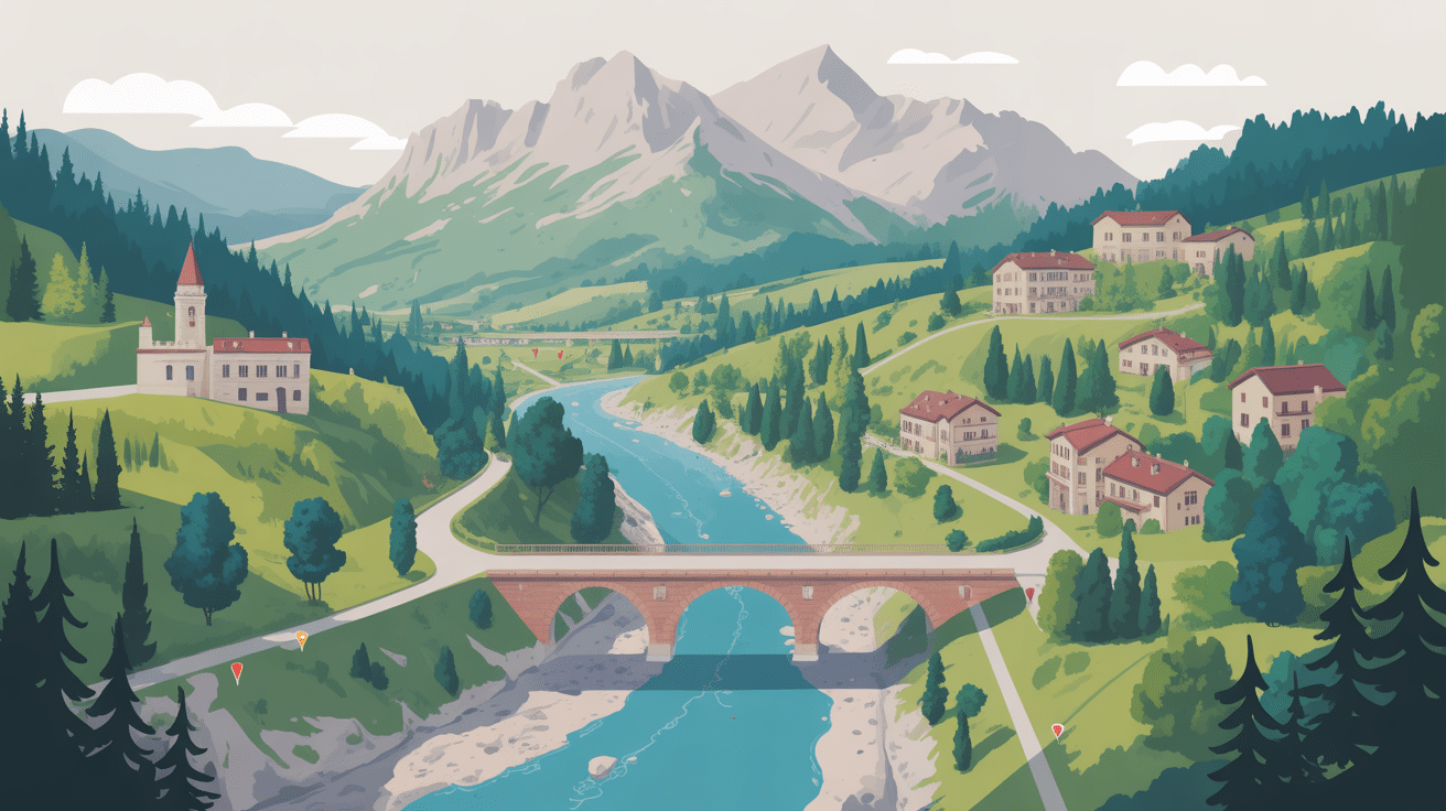 ardeche carte vue aerienne sites majeurs