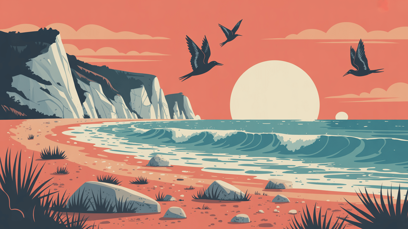 plage galets falaises audresselles